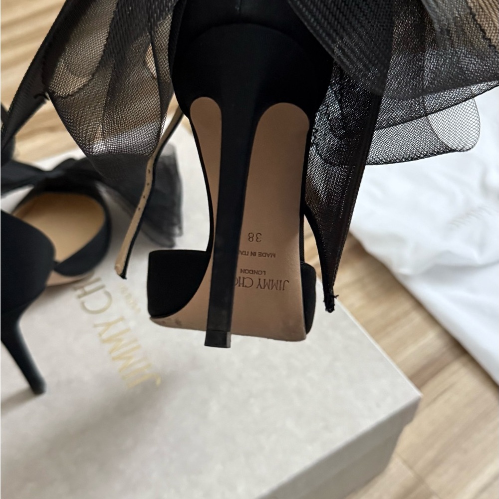 Jimmy Choo Black Averly 100 Heels - Picture 5 of 9